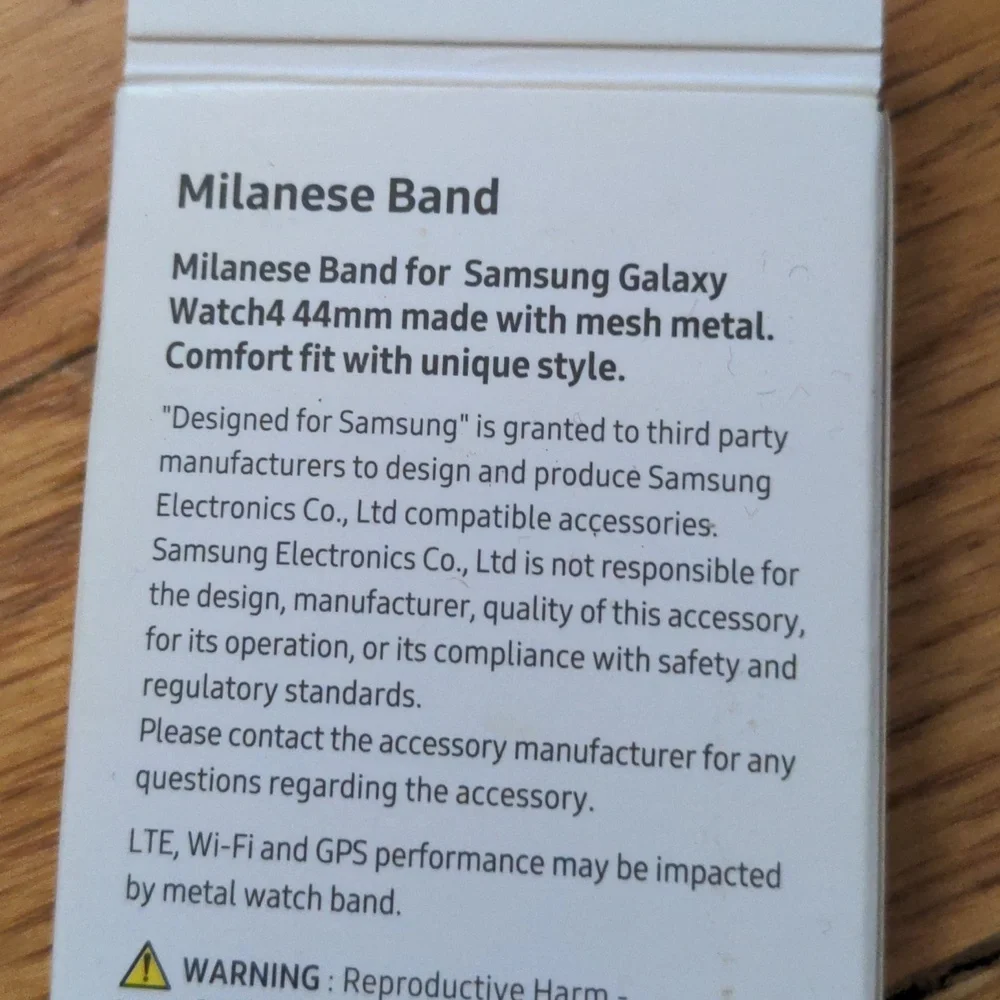 NIB Samsung Milanese Band 20mm, M/L Watch Band